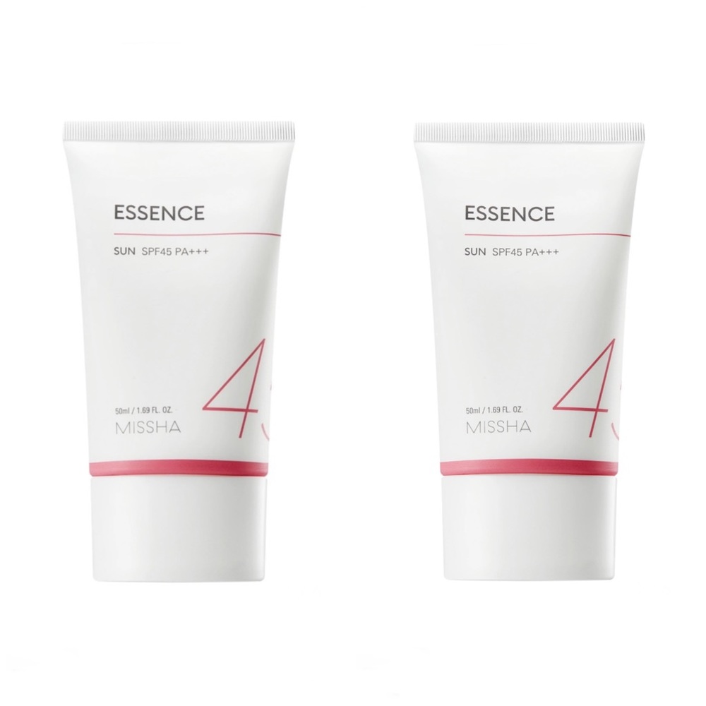 Lot Of 2 Missha All Around Safe Block Essence Sun SPF45 PA+++ 50ml 1.69oz